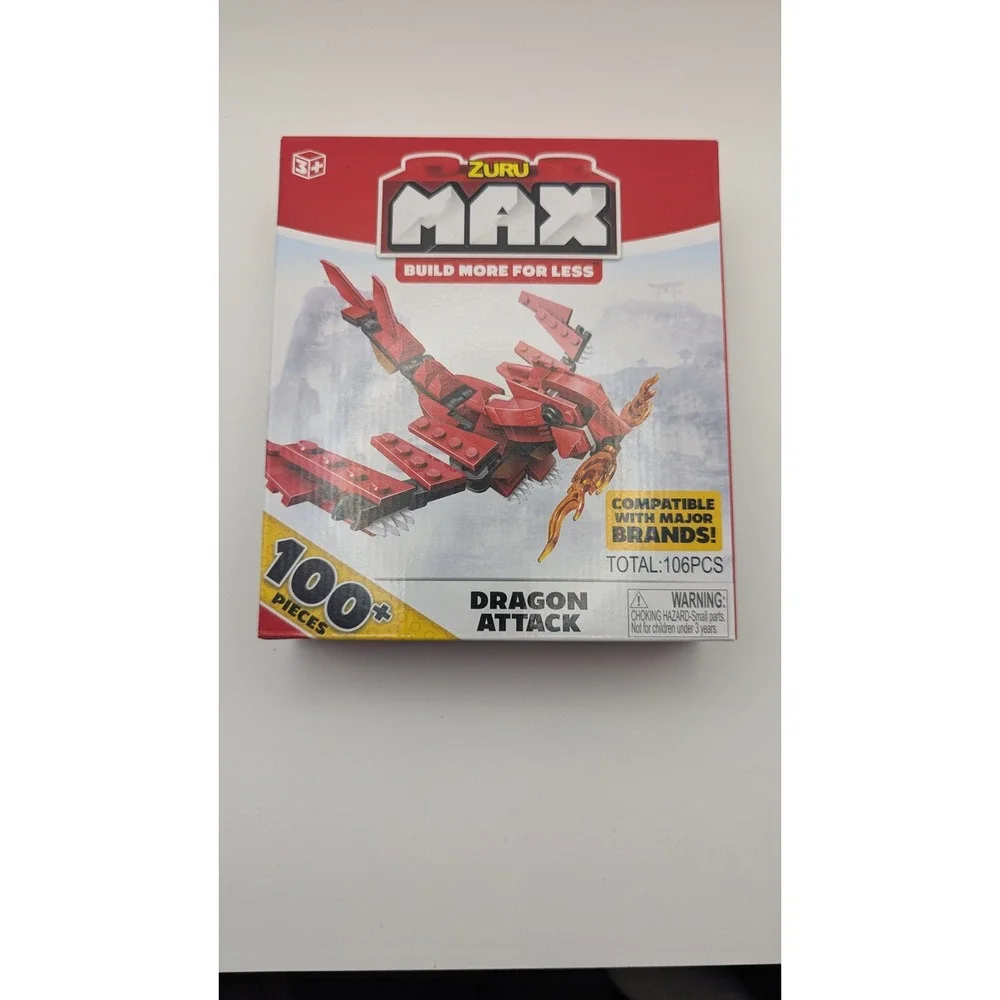 Zuru MAX Dragon Attack Building Set 106 Pc Red Dragon 83123 Compatible Bricks